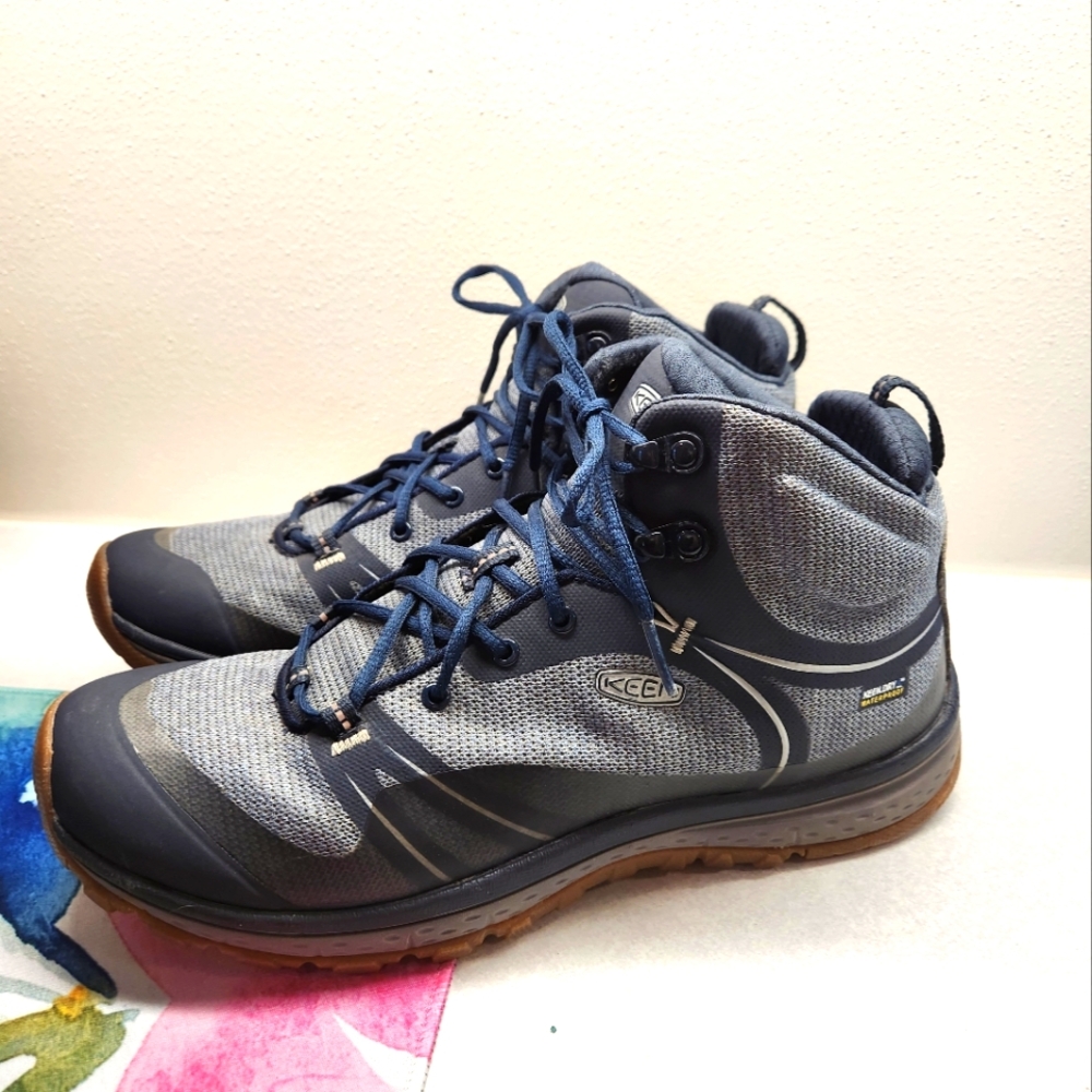 Keen Outdoor' Women's Terradora WP Mid Hiker - Blue Night / Blue Mirage